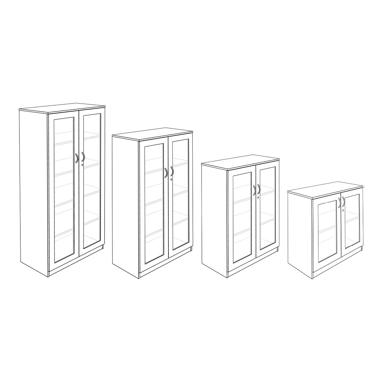 Zeus 16 Bookcase - Glass Inlay - Image 2